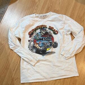 Liquid Blue Grateful Dead White Long Sleeve Shirt